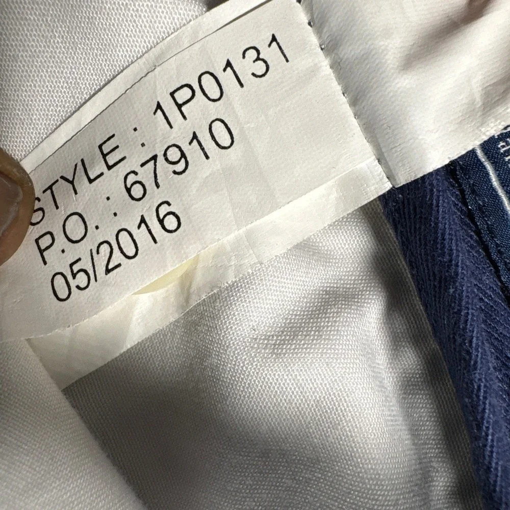 Vineyard Vines Chino Pants Mens 34x34 Navy Blue Cotton Twill 1P0131 Flat Front